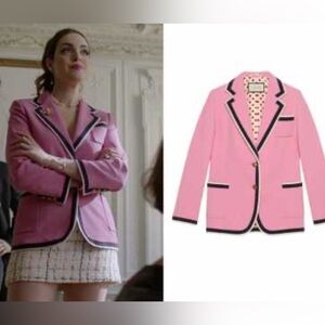 Gucci women pink cady blazer jacket